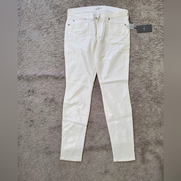 Off white coated 7 for all mankind jeans - Picture 3 of 6